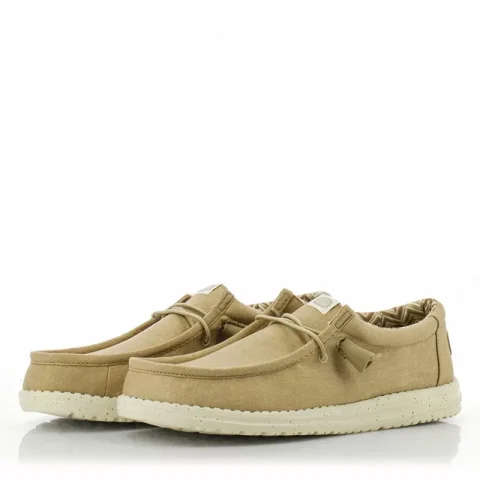 Мъжки Ежедневни HEY DUDE – 40700-265 WALLY STRETCH TAN — снимка 3