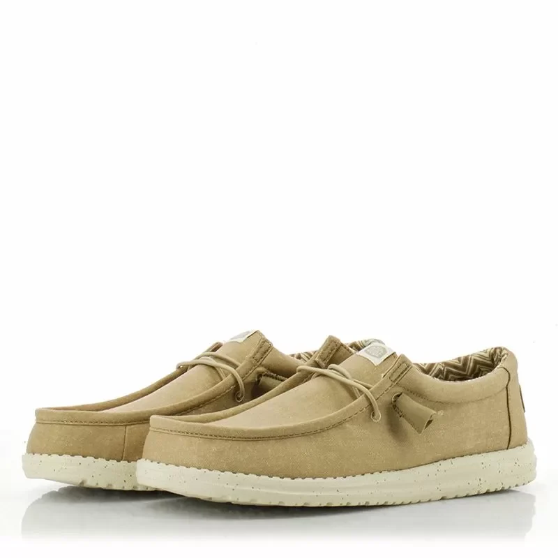 Мъжки Ежедневни HEY DUDE – 40700-265 WALLY STRETCH TAN — снимка 3