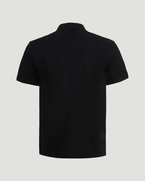 Cotton Polo with Givenchy Patch in Black — снимка 3