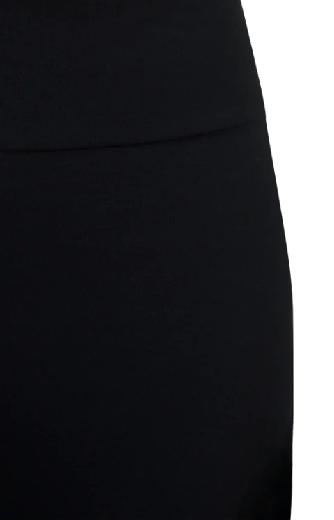 Mid-Rise Cotton-Blend Tights in Black — снимка 2