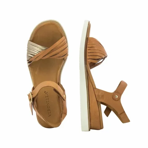 Дамски Сандали На Платформа VERONELLA – 030-159-2684 COCONUT-MTL GOLD — снимка 4
