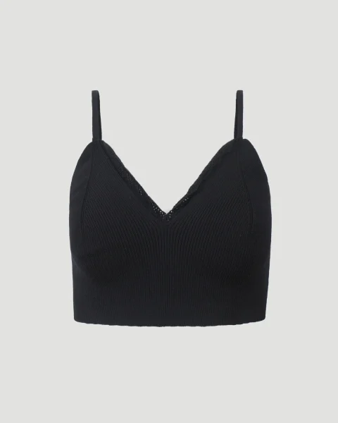 Knit Bralette in Black