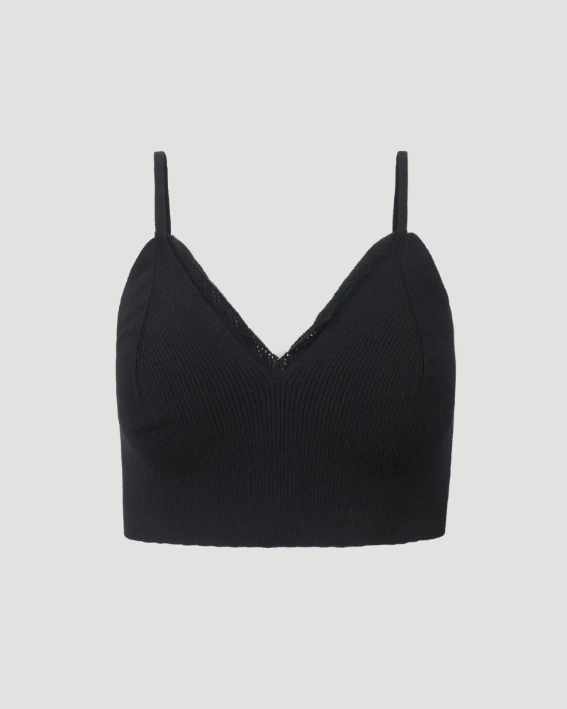 Knit Bralette in Black