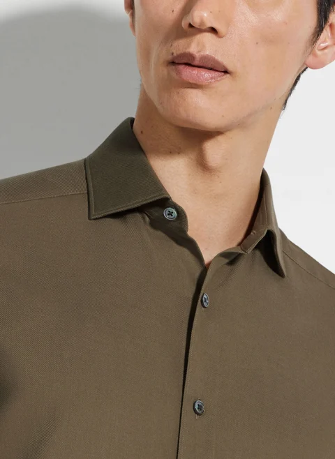 Класическа риза с кашмир 'Cashco' Zegna — снимка 4