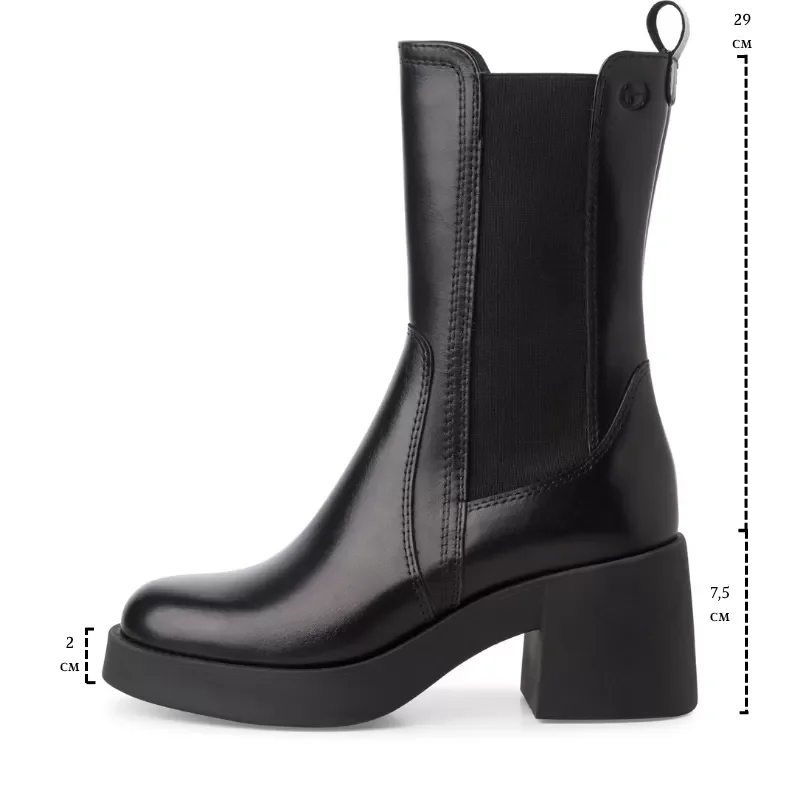 Дамски Боти На Ток TAMARIS – 1-25451-43-001 BLACK — снимка 6