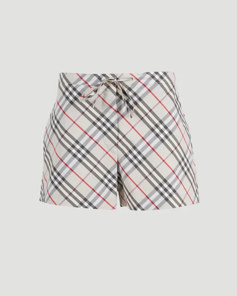 Check Cotton Pyjama Shorts