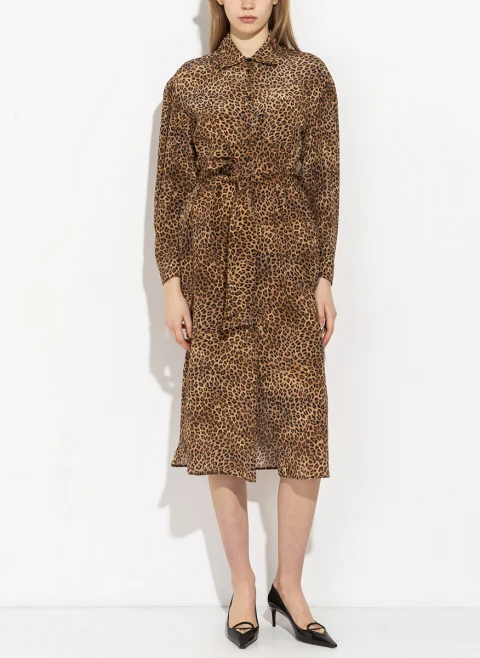 Рокля-риза от копринен креп Weekend Max Mara Wkddolmen — снимка 4