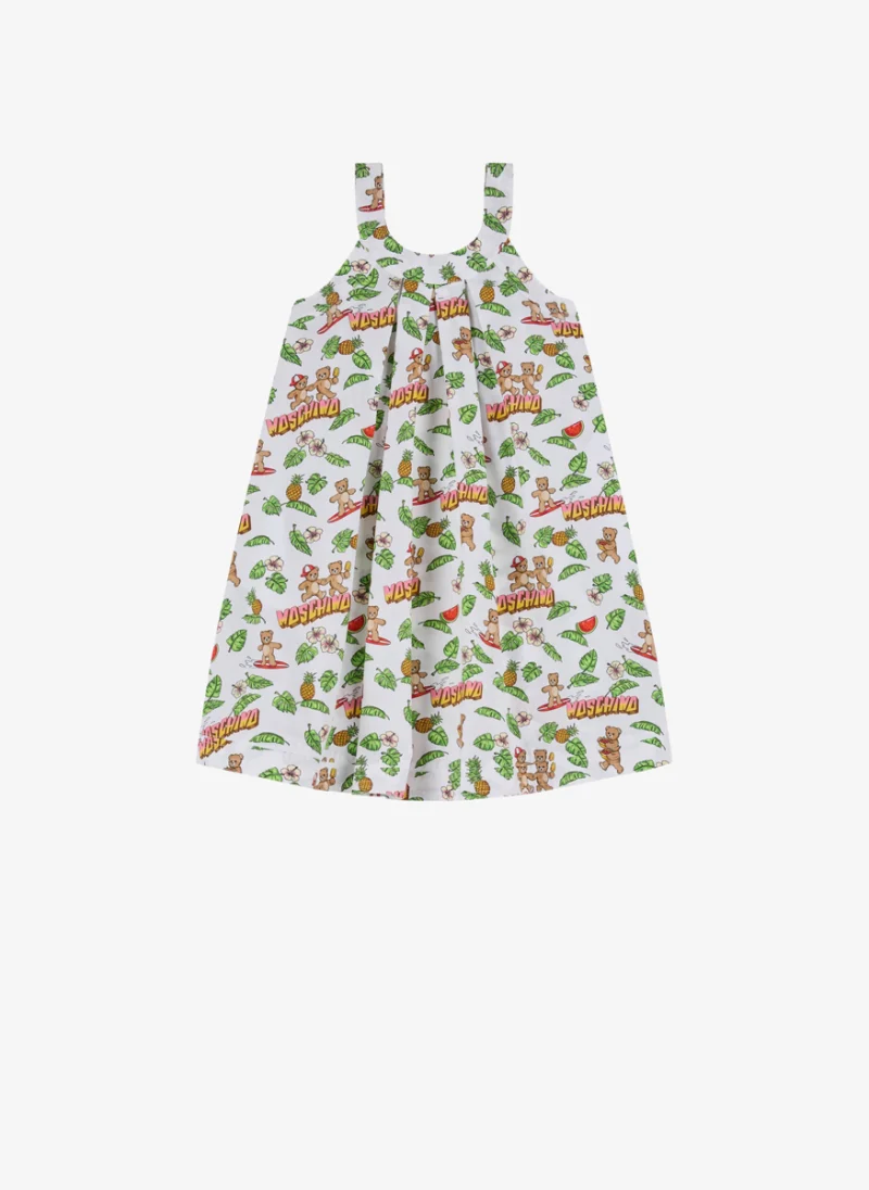 Рокля с цялостен принт Moschino Kids