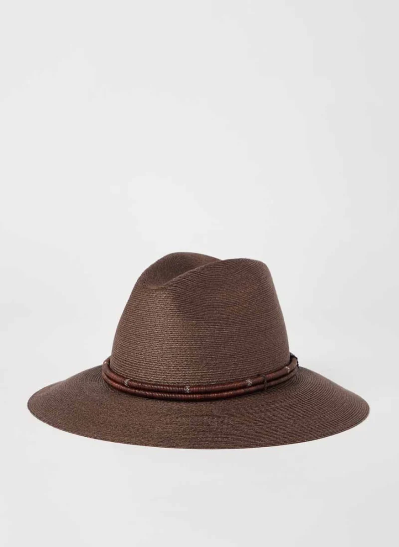 Шапка с кожени детайли Brunello Cucinelli — снимка 4
