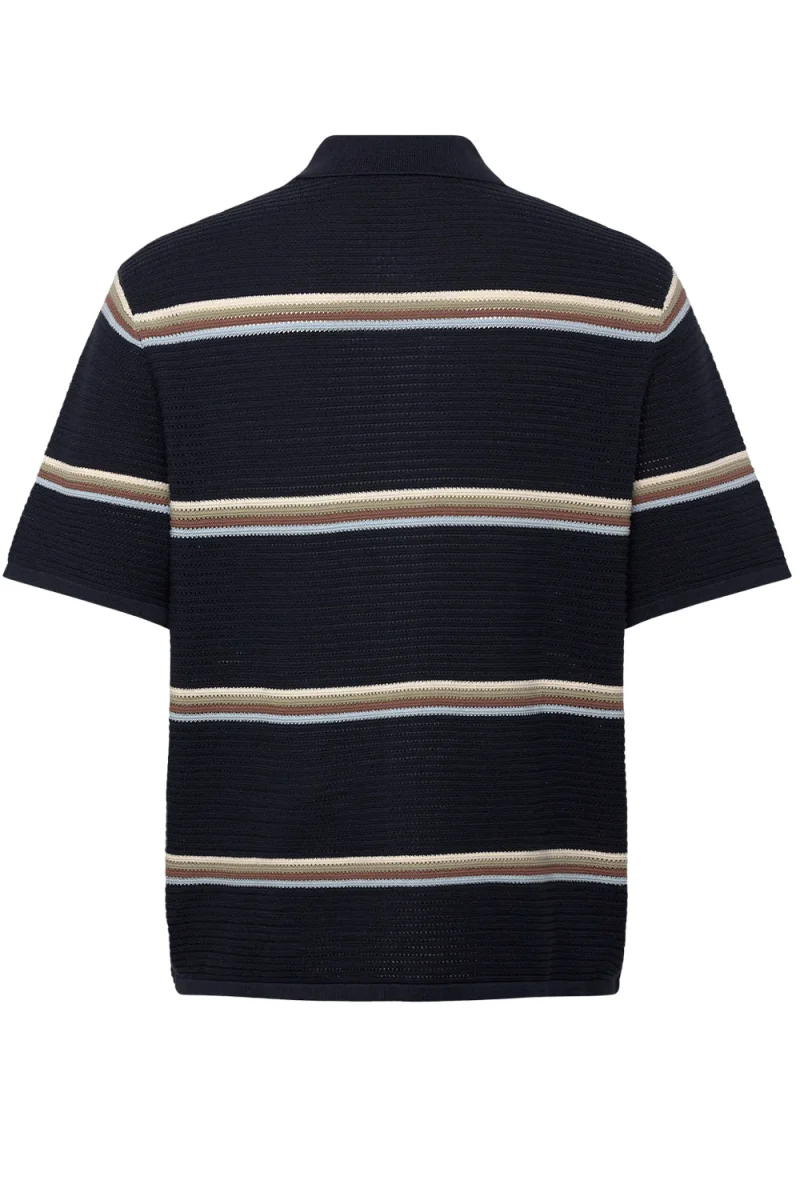 Polo Jormaine Knit Ss 12295274 19-3922 TCX sky captain — снимка 2