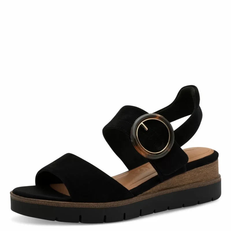 Дамски Сандали На Платформа TAMARIS – 1-28206-42-007 BLACK UNI — снимка 3
