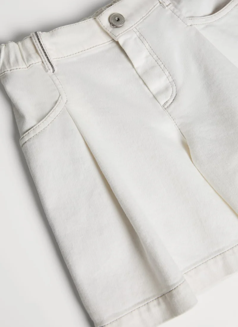 Къс панталон от деним Brunello Cucinelli Kids 6 — снимка 3