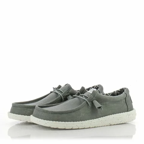 Мъжки Ежедневни HEY DUDE – 40700-007 WALLY STRETCH LIGHT GREY — снимка 3