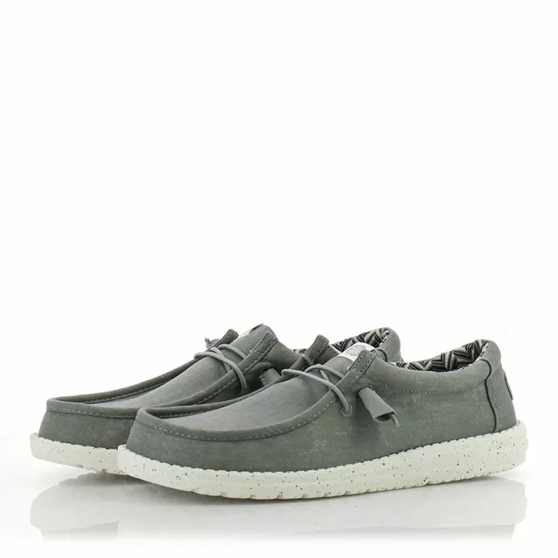 Мъжки Ежедневни HEY DUDE – 40700-007 WALLY STRETCH LIGHT GREY — снимка 3