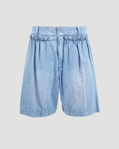 Cotton Shorts in Light Blue