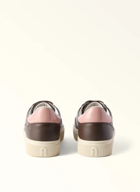 Кожени кецове Furla Allegra Cioccolato Cloudy Pink — снимка 3