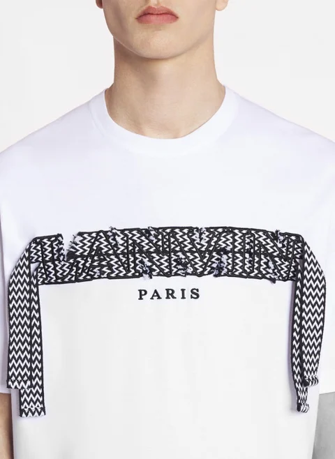 Тишърт с бродерия Lanvin — снимка 4
