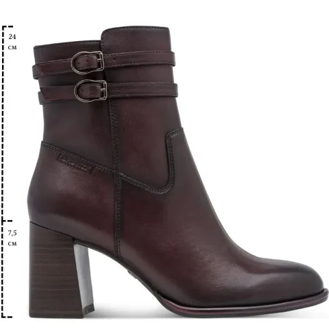 Дамски Боти На Ток TAMARIS – 1-25390-47-537 MERLOT — снимка 7