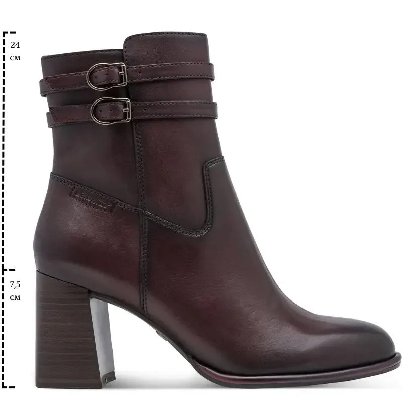 Дамски Боти На Ток TAMARIS – 1-25390-47-537 MERLOT — снимка 7