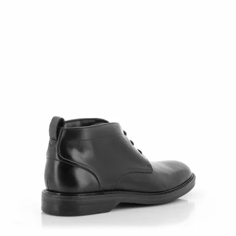Мъжки Ежедневни Боти CLARKS – 26179683 ALDWIN CHUKKA BLACK LEATHER — снимка 2