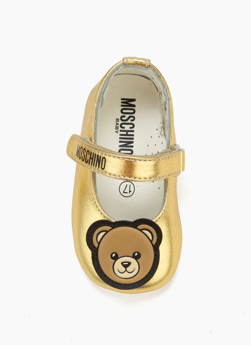 Бебешки буйки с метален ефект 'Mary Jane' Moschino Kids — снимка 5