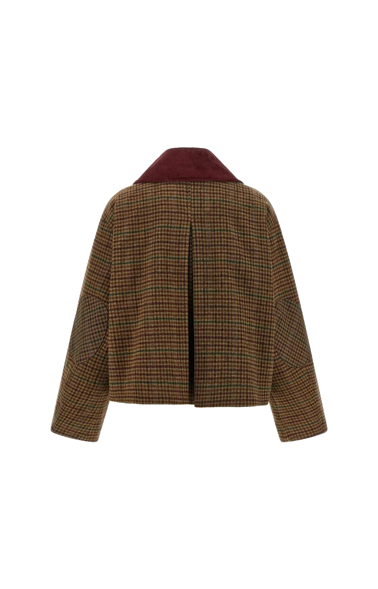 Jacket in Multicolor Check Twill — снимка 2