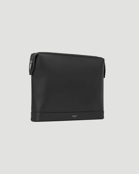 Black Pouch in Leather — снимка 4