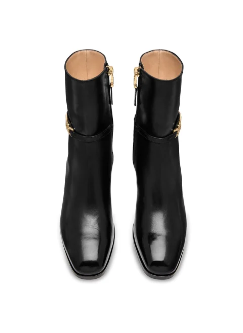 Кожени боти с метален детайл Tom Ford — снимка 4
