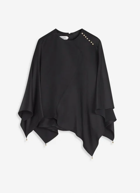 Сатениран топ 'Cape Style' Lanvin — снимка 6