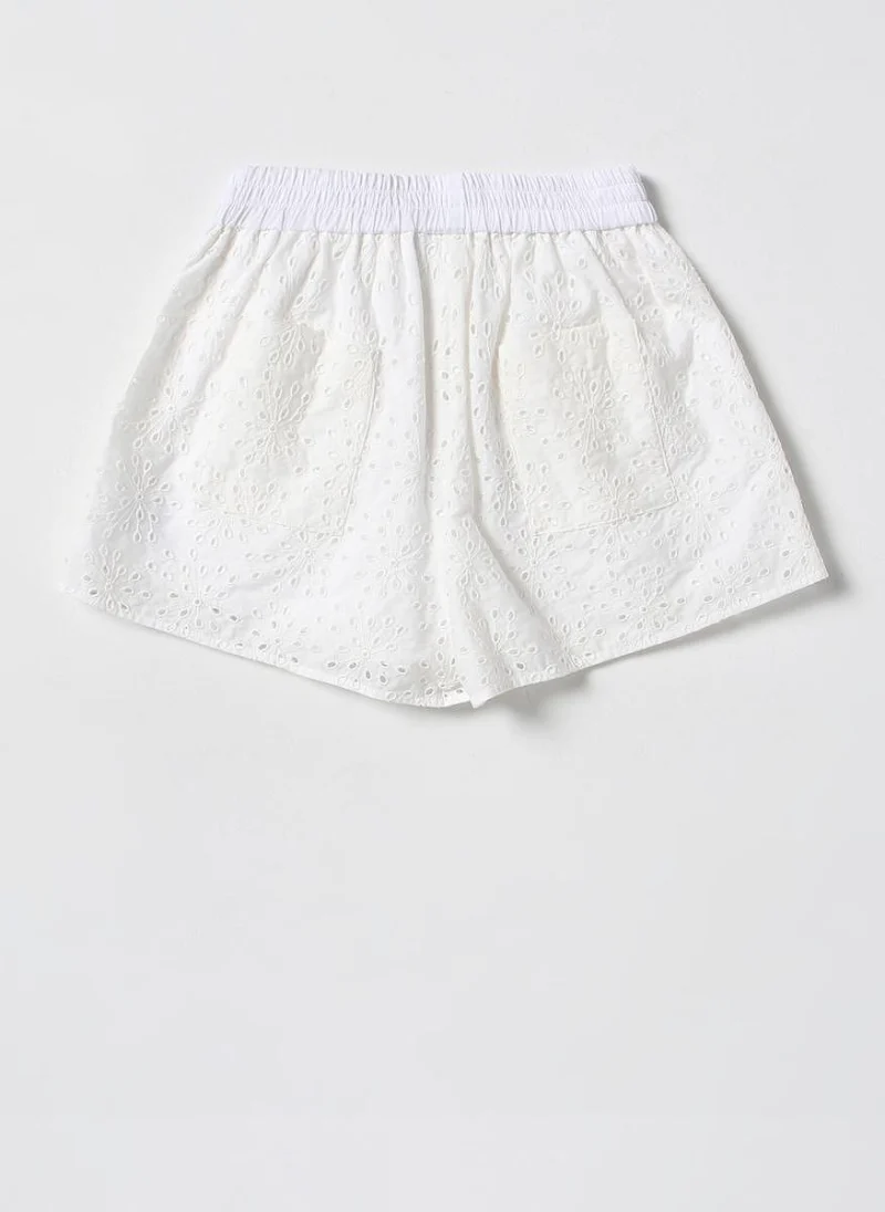 Къс панталон 'Broderie Anglaise' Brunello Cucinelli Kids 8-10