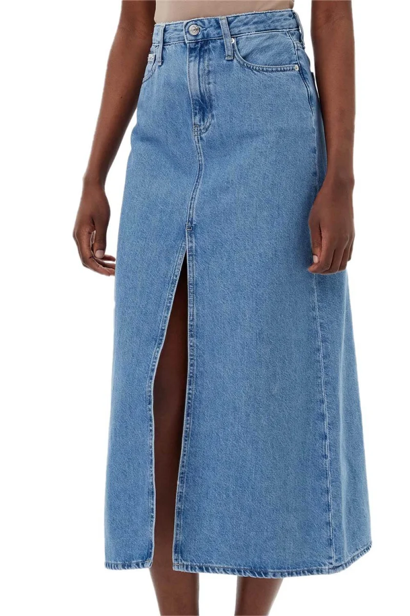 Пола A-Line Maxi Denim Skirt J20J225192 1AANI denim light