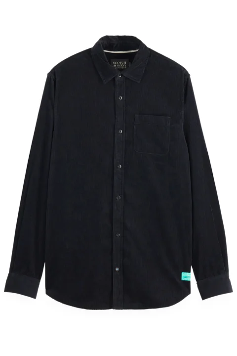Риза Regular-Fit Corduroy 181253 001 meteorite