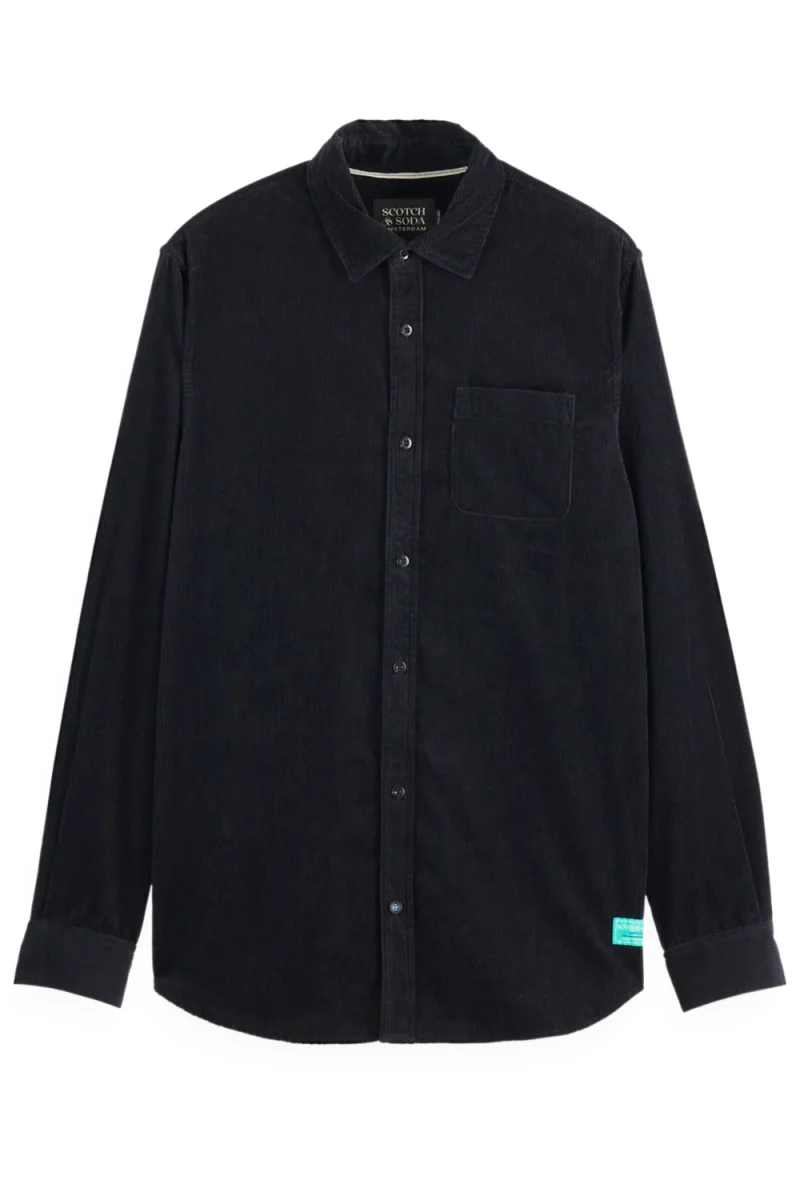Риза Regular-Fit Corduroy 181253 001 meteorite