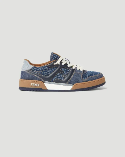 Fendi Match Sneakers in Blue FF Jacquard
