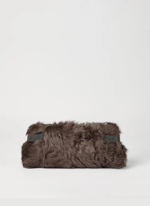 Чанта-клъч 'Wavy shearling' Brunello Cucinelli — снимка 2