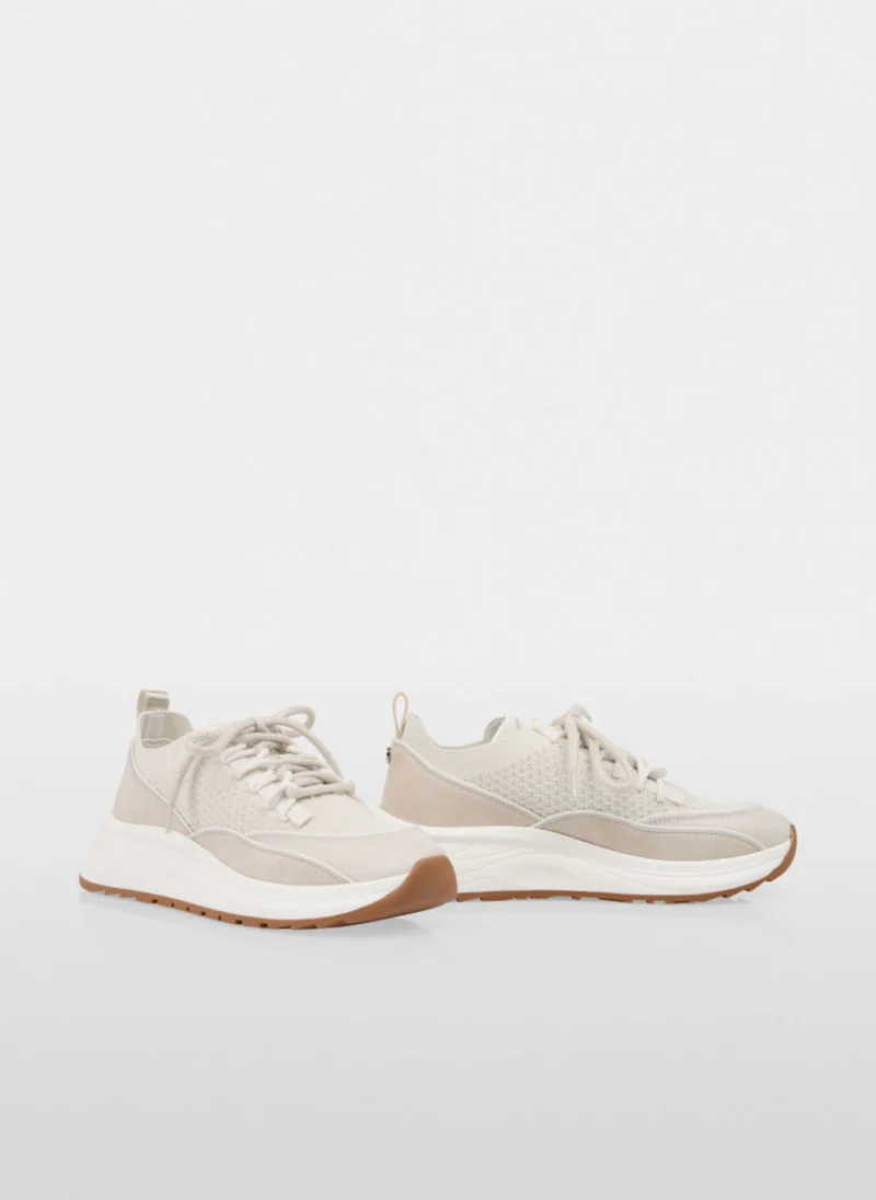 Кецове от плетиво с детайли от велур Marc Cain Sports