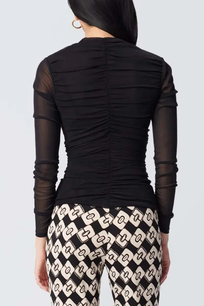 Top Dvf Julie Top DVFBL3Q001BLACK R1400 black — снимка 2