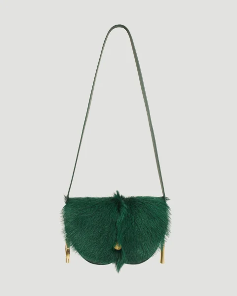 Chess Satchel Goat-Fur Bag — снимка 2
