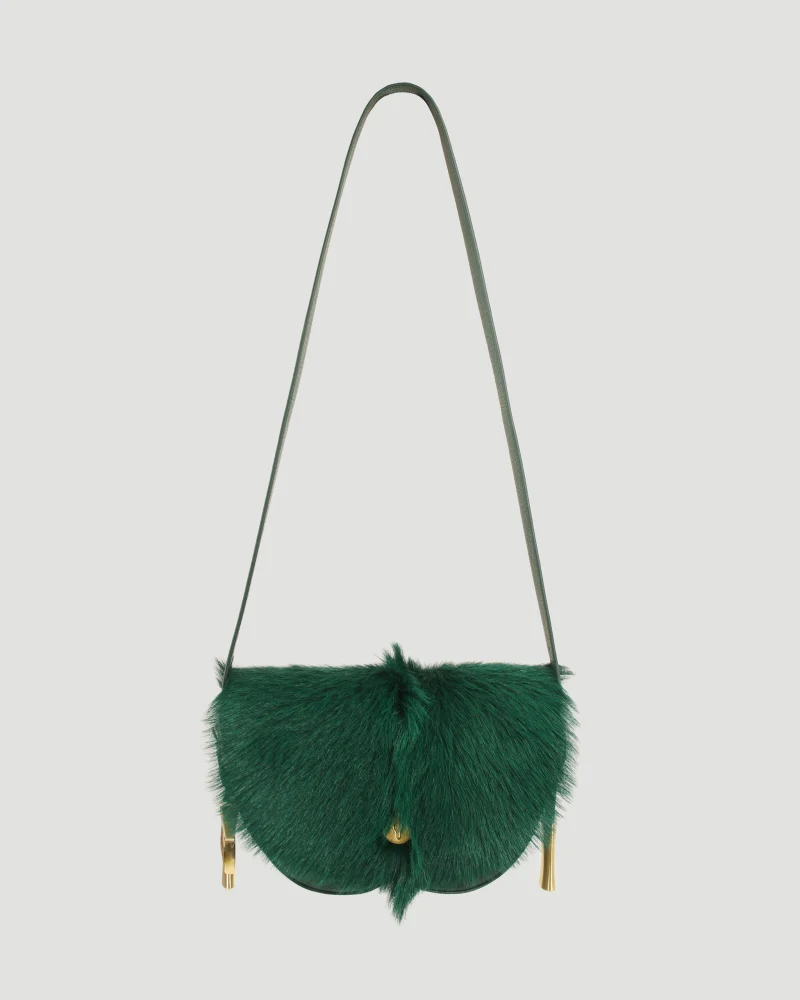 Chess Satchel Goat-Fur Bag — снимка 2