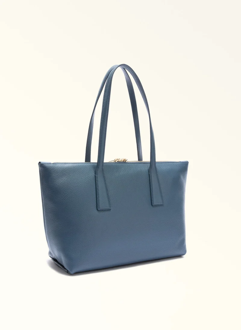 Кожена 'Tote' чанта Furla Olivia Grigio Blu M — снимка 4