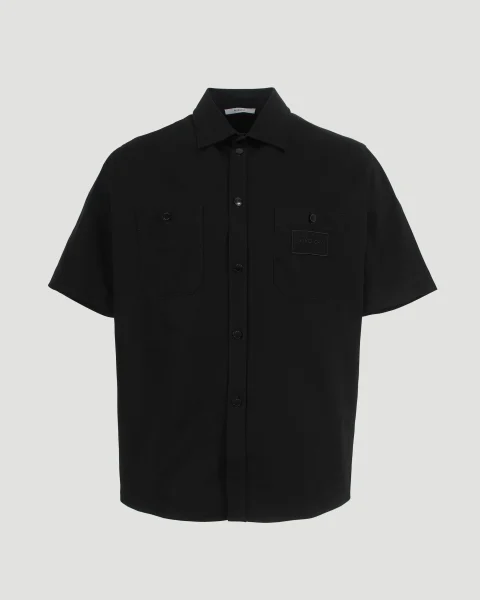 Couture Seam Shirt with Givenchy Paris Patch in Black