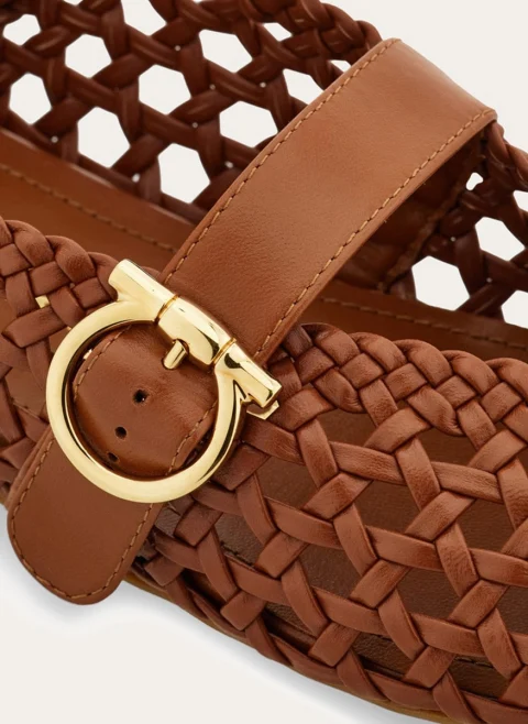 Пантофки с 'Woven' дизайн Ferragamo Gancini — снимка 5