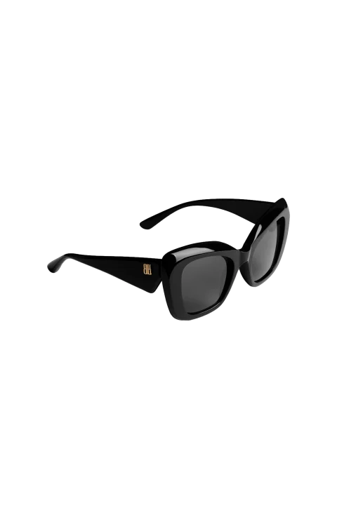 Diva Butterfly Sunglasses in Black — снимка 3