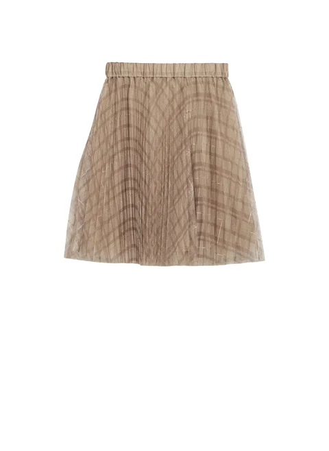 Карирана пола с тюл Brunello Cucinelli Kids 12