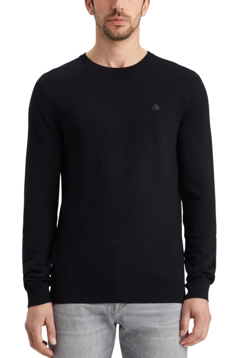 Плетено Core-Viscose Crewneck 179183 0008 black — снимка 2