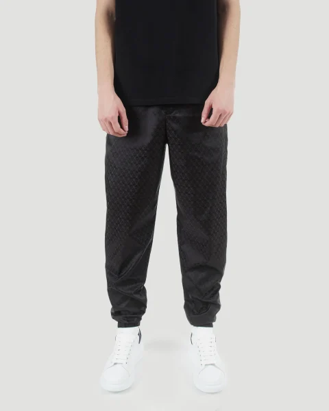 Skull Jacquard Joggers in Black — снимка 2