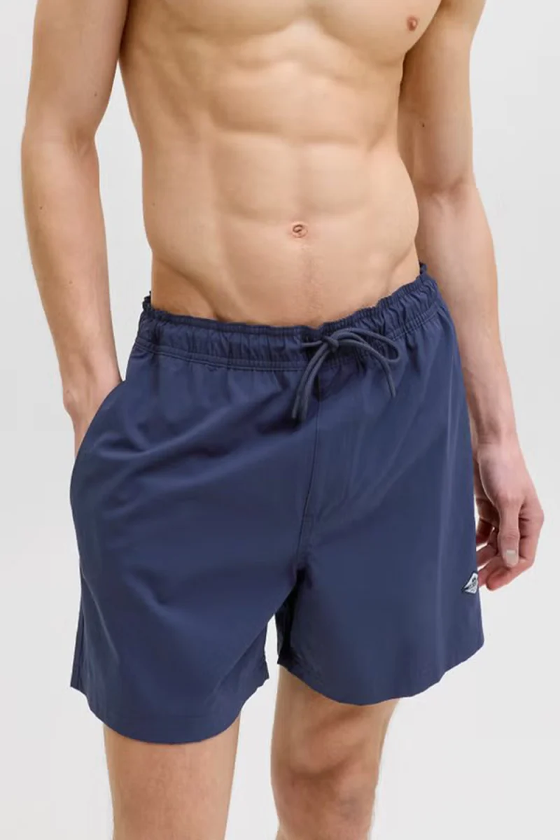 Бански Jpstmaui Tropic Solid Swim Reg 12291385 19-3923 TCX navy blazer — снимка 2