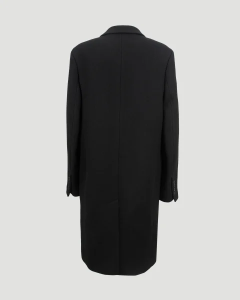 Wool Coat in Black — снимка 2