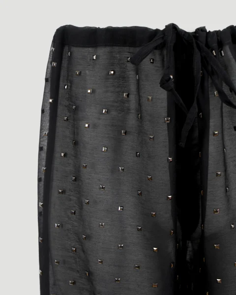 Stud-Embellished Pants in Black — снимка 2