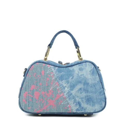 Дамска чанта деним Candy Jeans Braccialini — снимка 7